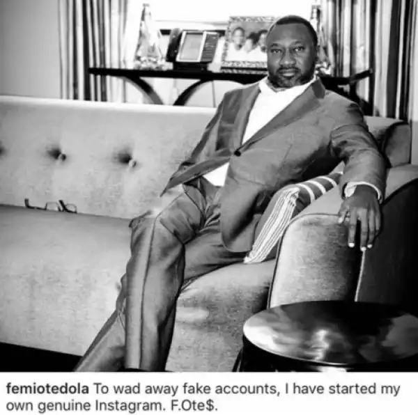 Nigerian Billionaire, Femi Otedola Finally Joins Instagram